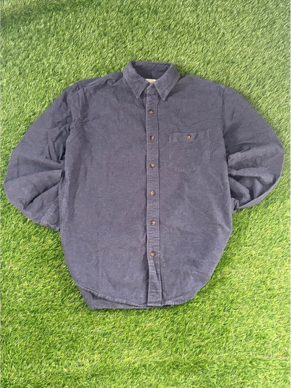 90s J.Crew 100% Cotton Navy Workshirt, Men's Medium